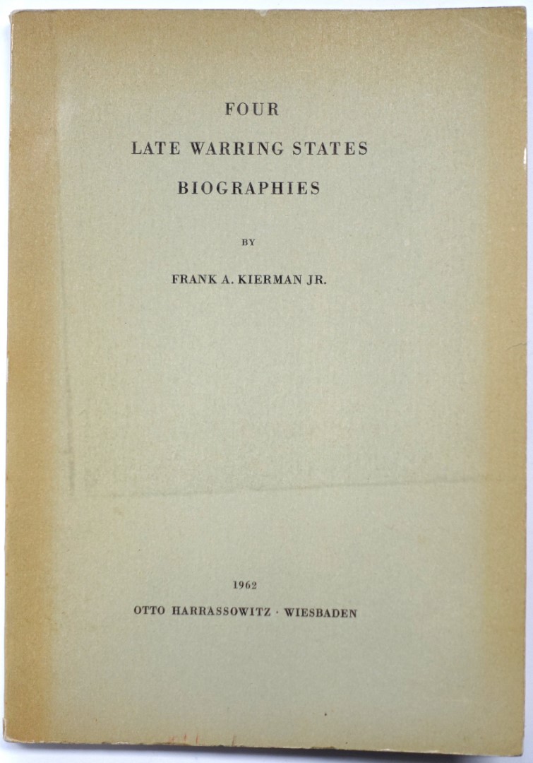 Ssu-ma Ch'ien's Historiographical Attitude as Reflected in Four Late Warring States Biographies
