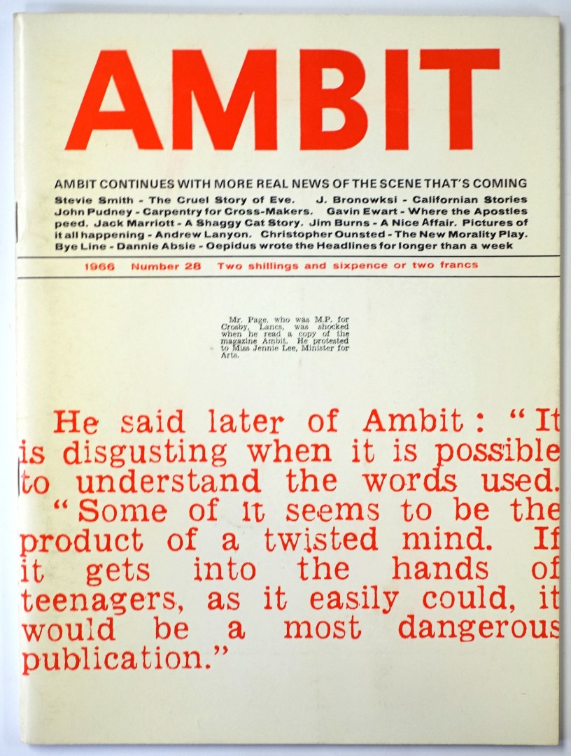 Ambit: A Quarterly of Poems, Short Stories, Drawings and Criticism, Number 28, 1966