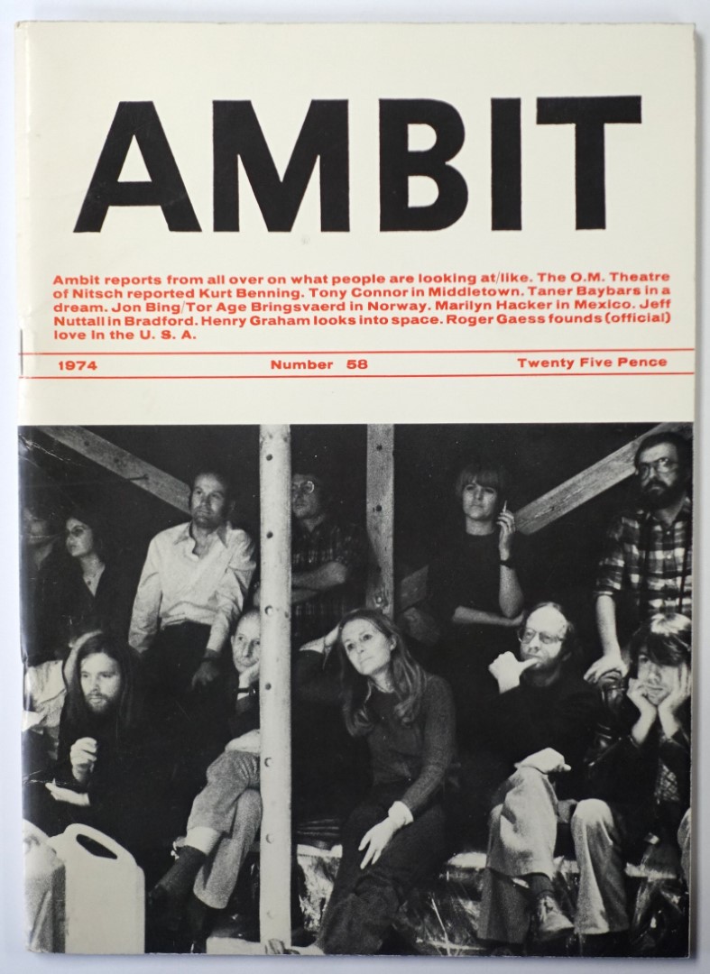 Ambit: A Quarterly of Poems, Short Stories, Drawings and Criticism, Number 58, 1974