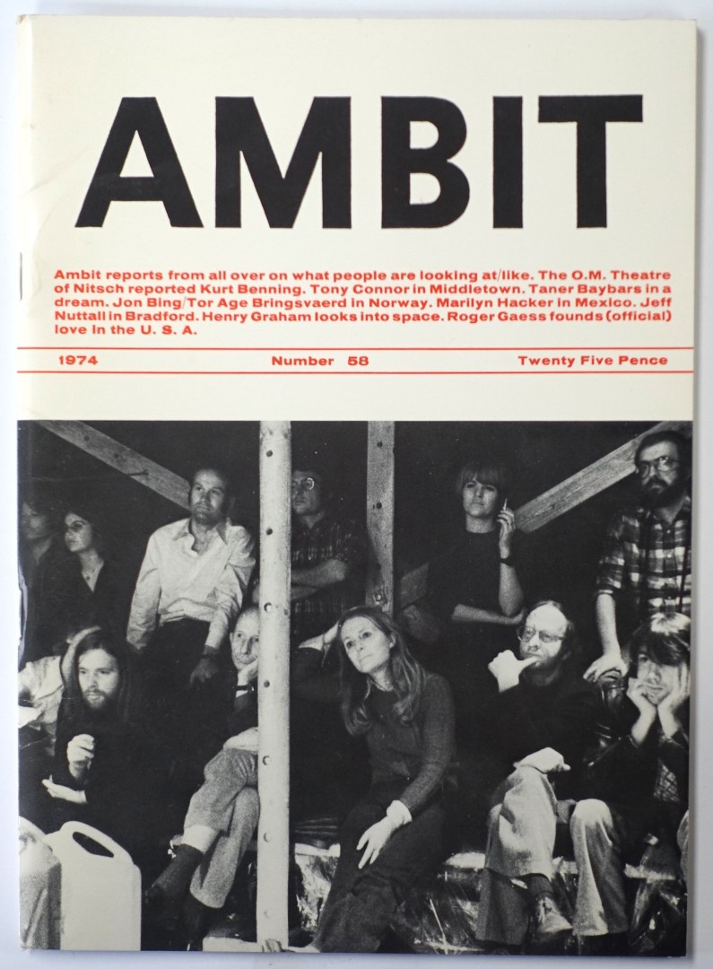 Ambit: A Quarterly of Poems, Short Stories, Drawings and Criticism, Number 58, 1974