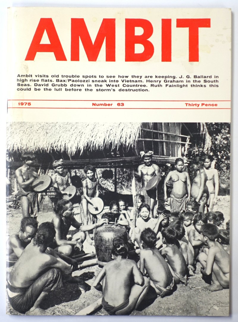 Ambit: A Quarterly of Poems, Short Stories, Drawings and Criticism, Number 63, 1975