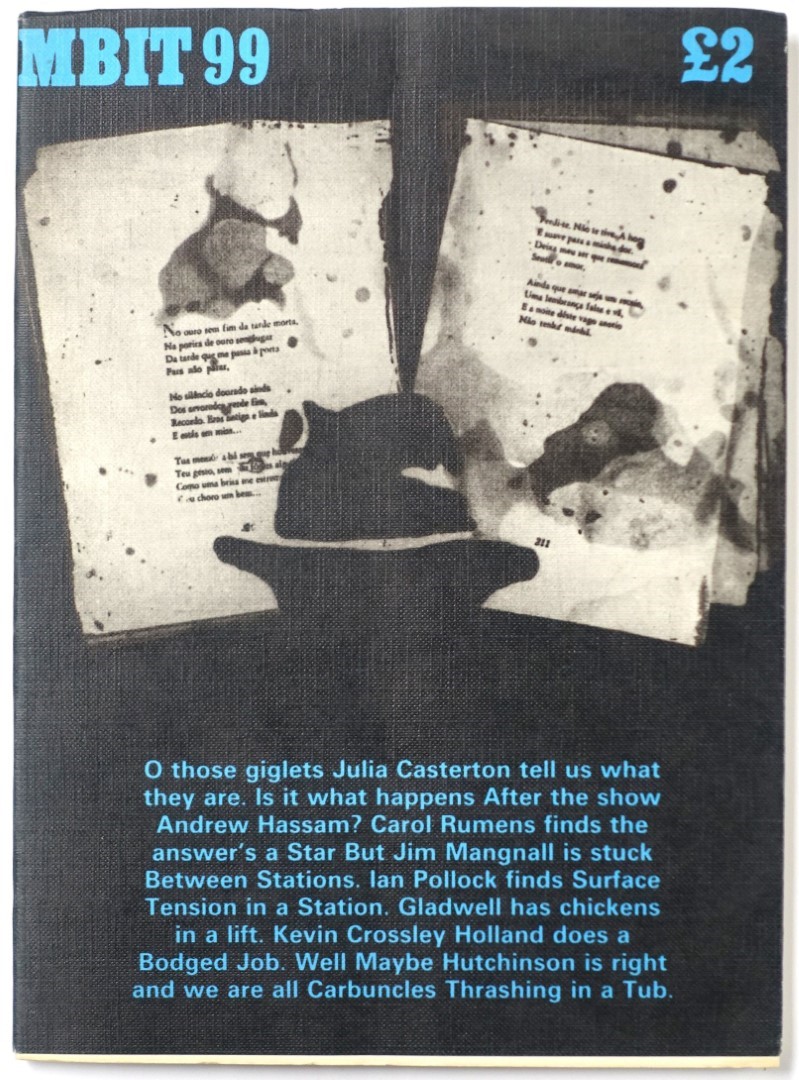 Ambit: A Quarterly of Poems, Short Stories, Drawings and Criticism/Contents: Number 99, 1984