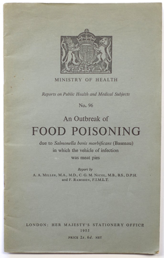An Outbreak of Food Poisoning Due to Salmonella Bovis Morbificans (Basenau) in Which the Vehicle of Infection Was Meat Pies (Reports on Public Health and Medical Subjects, No. 96)