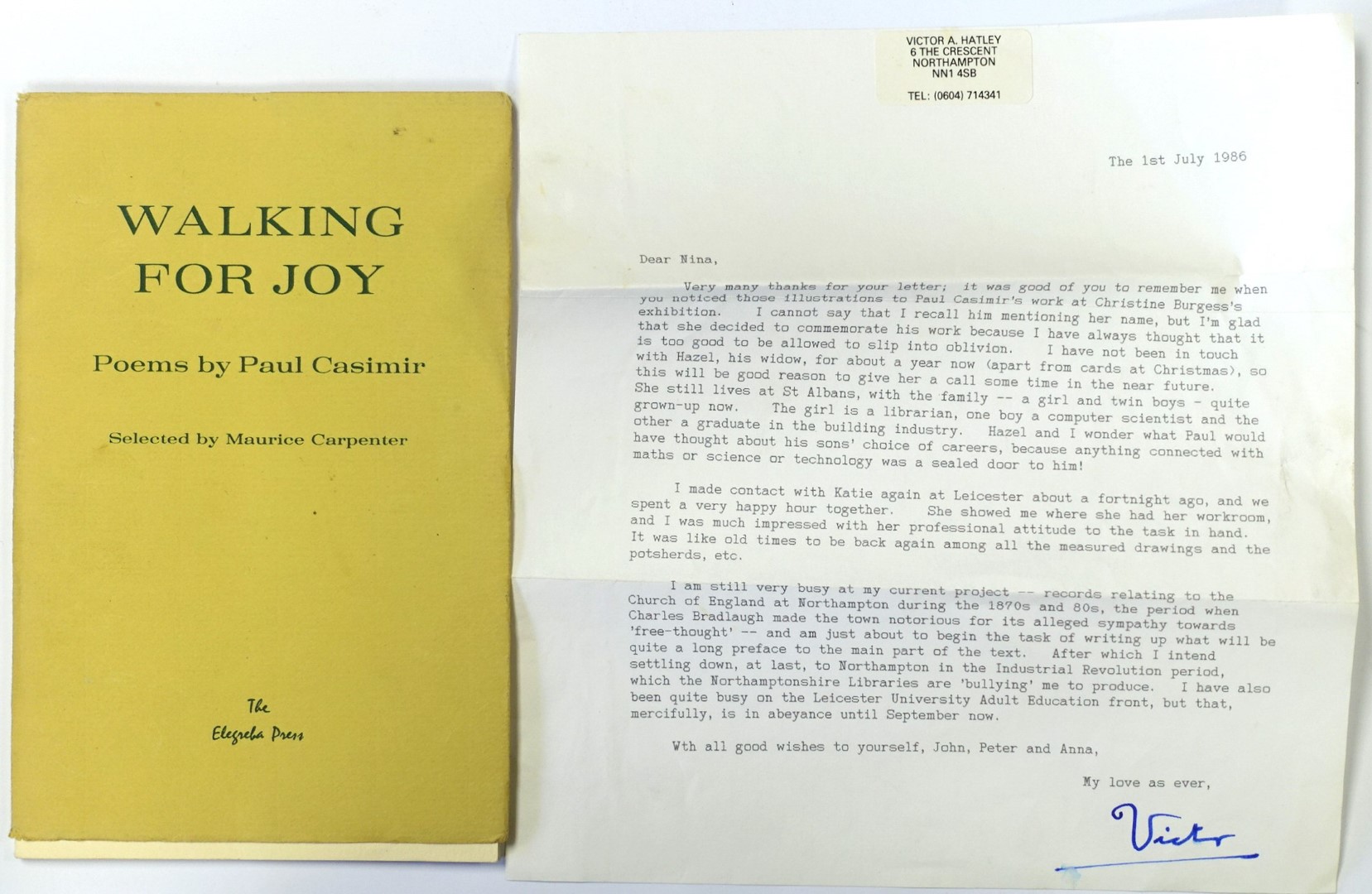 Walking for Joy: Poems by Paul Casimir