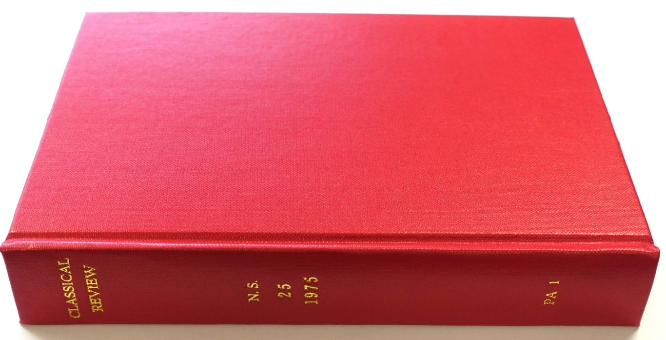 The Classical Review: New Series Volume XXV (Vol. LXXXIX of the Continuous Series)