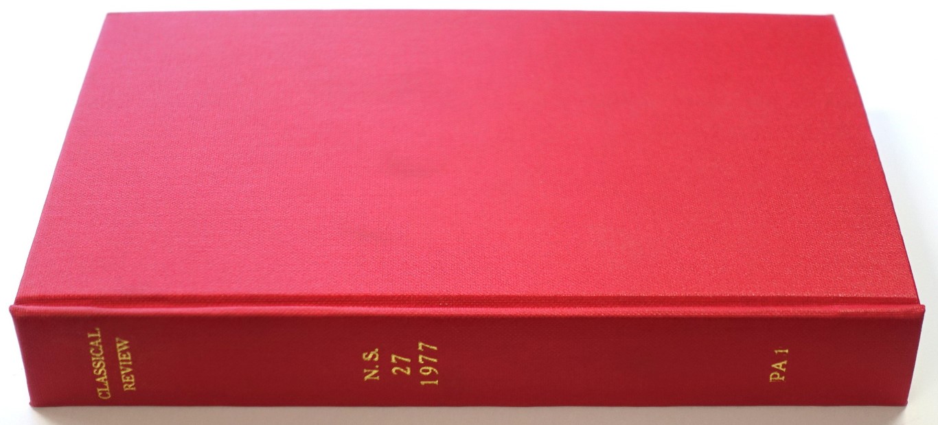 The Classical Review: New Series Volume XXVII (Vol. XCI of the Continuous Series)