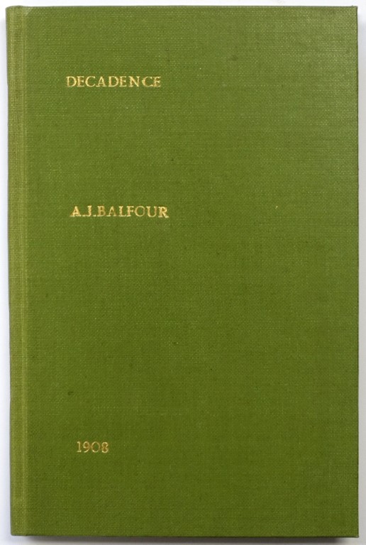 Decadence: Henry Sidgwick Memorial Lecture