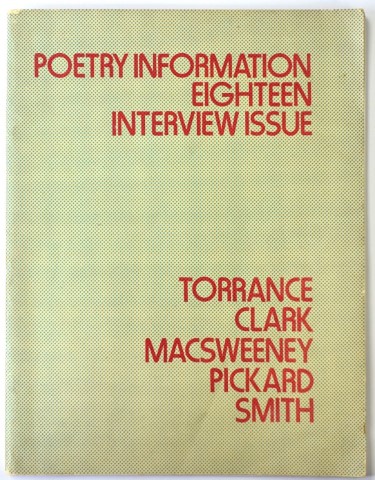Poetry Information Number 18, Winter/Spring 1977-78