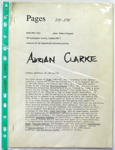 Pages 219-238: Adrian Clarke, General Editorial for the Series