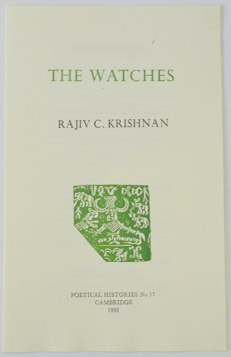 The Watches (Poetical Histories No 17)
