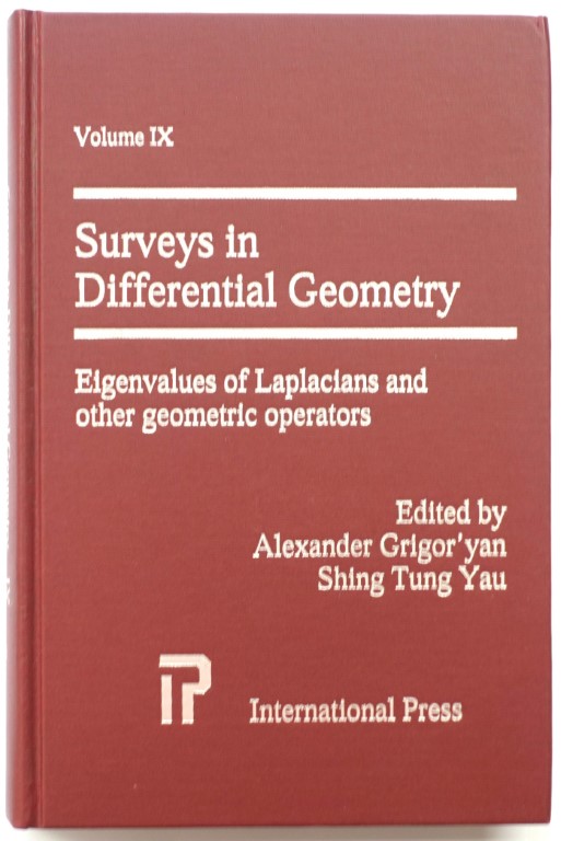 Surveys in Differential Geometry: Eigenvalues of Laplacians and Other Geometric Operators: Volume IX