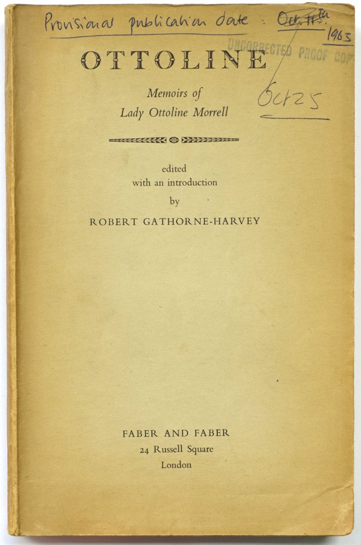 Ottoline: Memoirs of Lady Ottoline Morrell