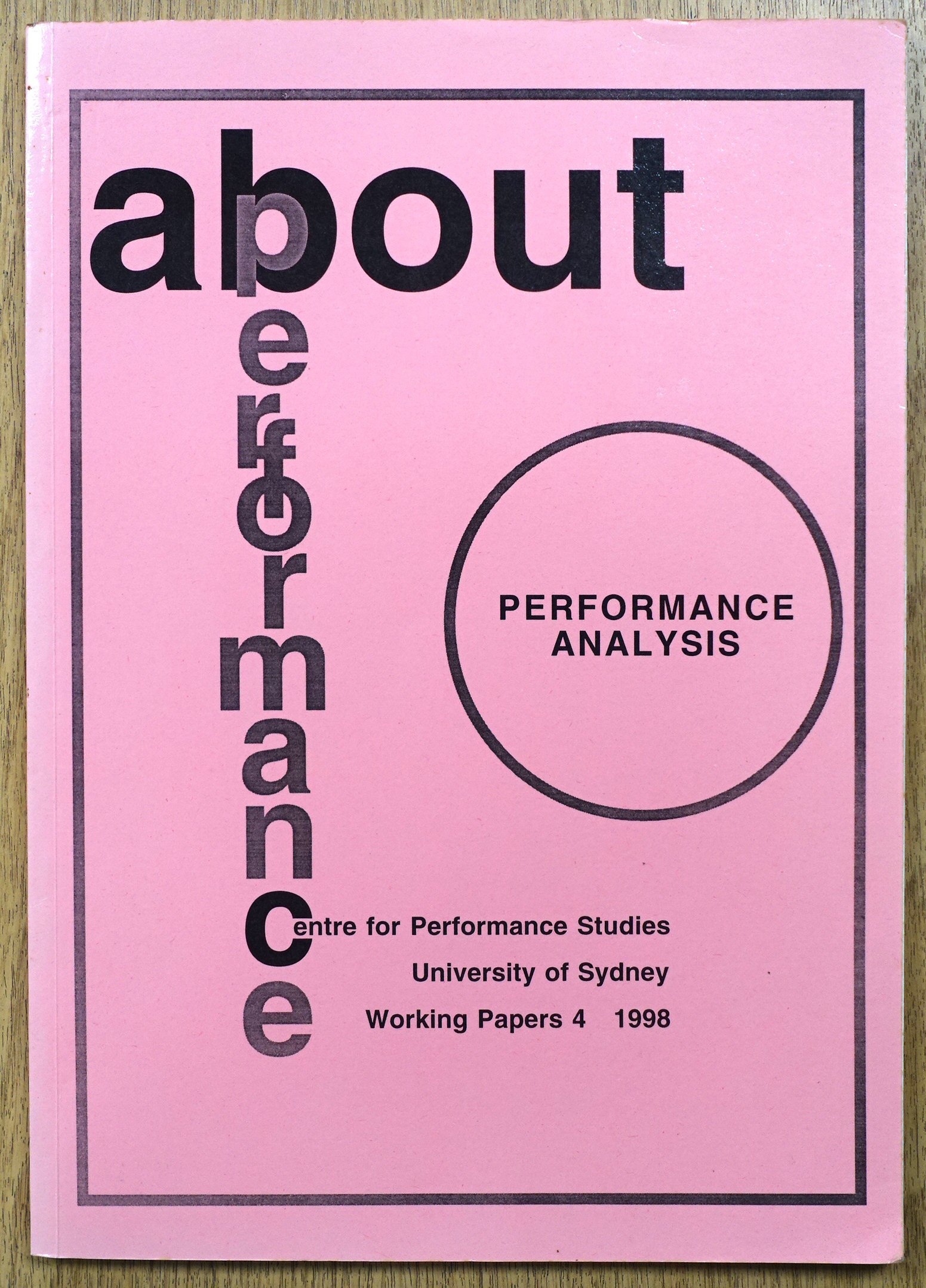 About Performance: Translation and Performance: Working Papers 4: 1998