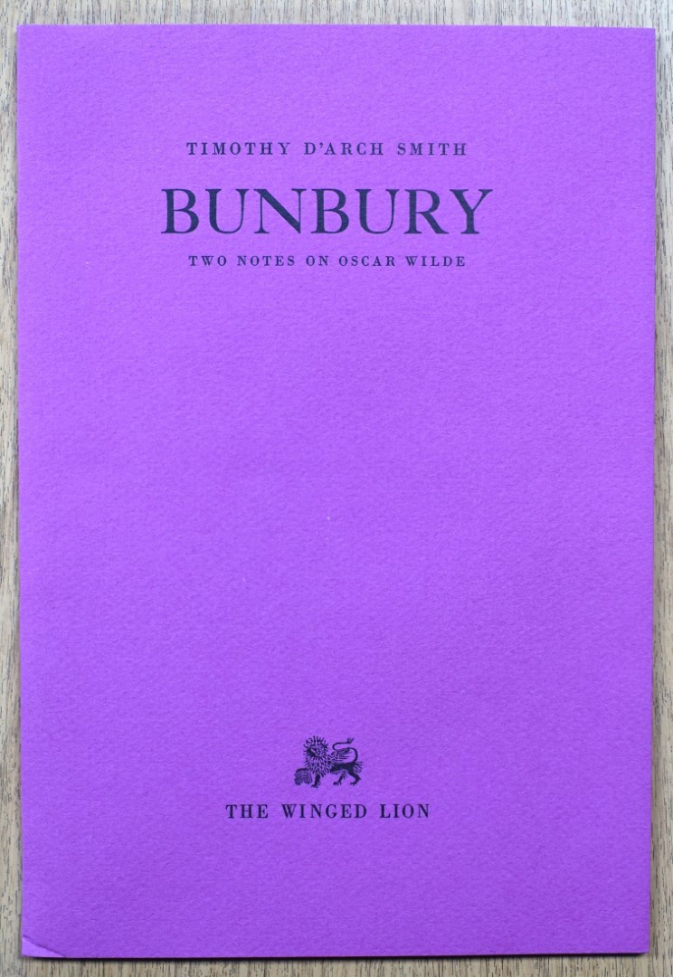 Bunbury, Two Notes on Oscar Wilde: Aleister Crowley and the Origin of 'Bunbury', and A Source for the Importance of Being Earnest