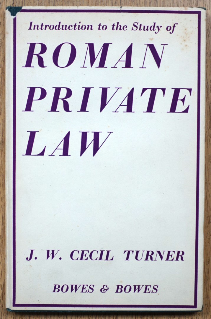 Introduction to the Study of Roman Private Law