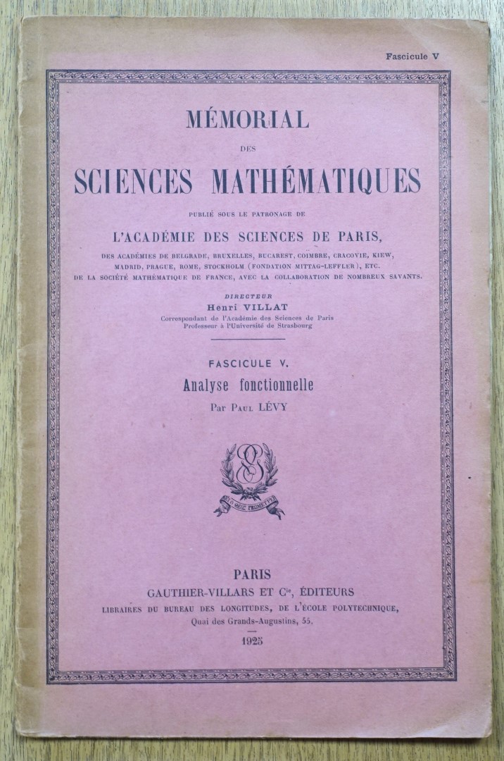 Memorial Des Sciences Mathematiques: Fascicule V