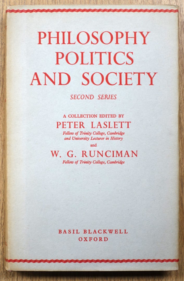 Philosophy, Politics and Society (Second Series)