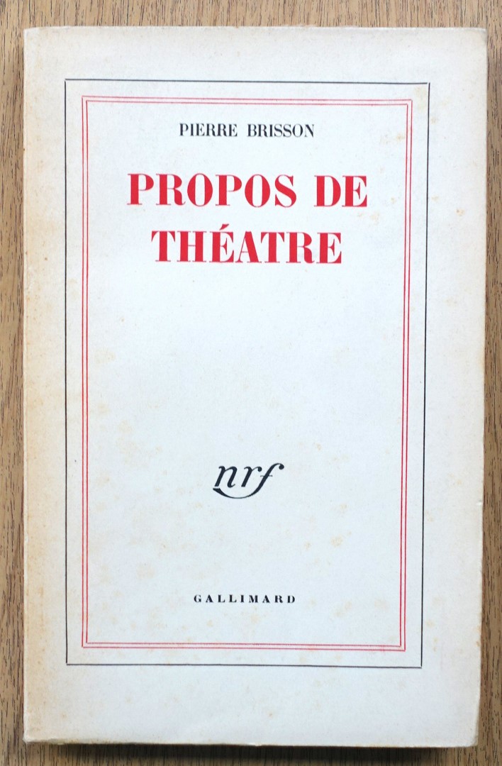 Propos De Theatre: Seventh Edition