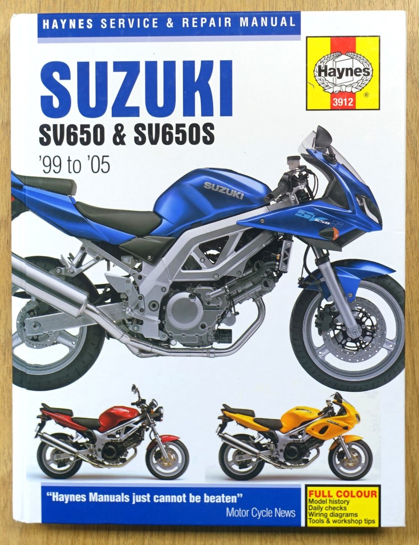 Suzuki SV650 and SV650S Service and Repair Manual (Models Covered: SV650 645cc, 1999 to 2005; SV650S 645cc., 1999 to 2005)