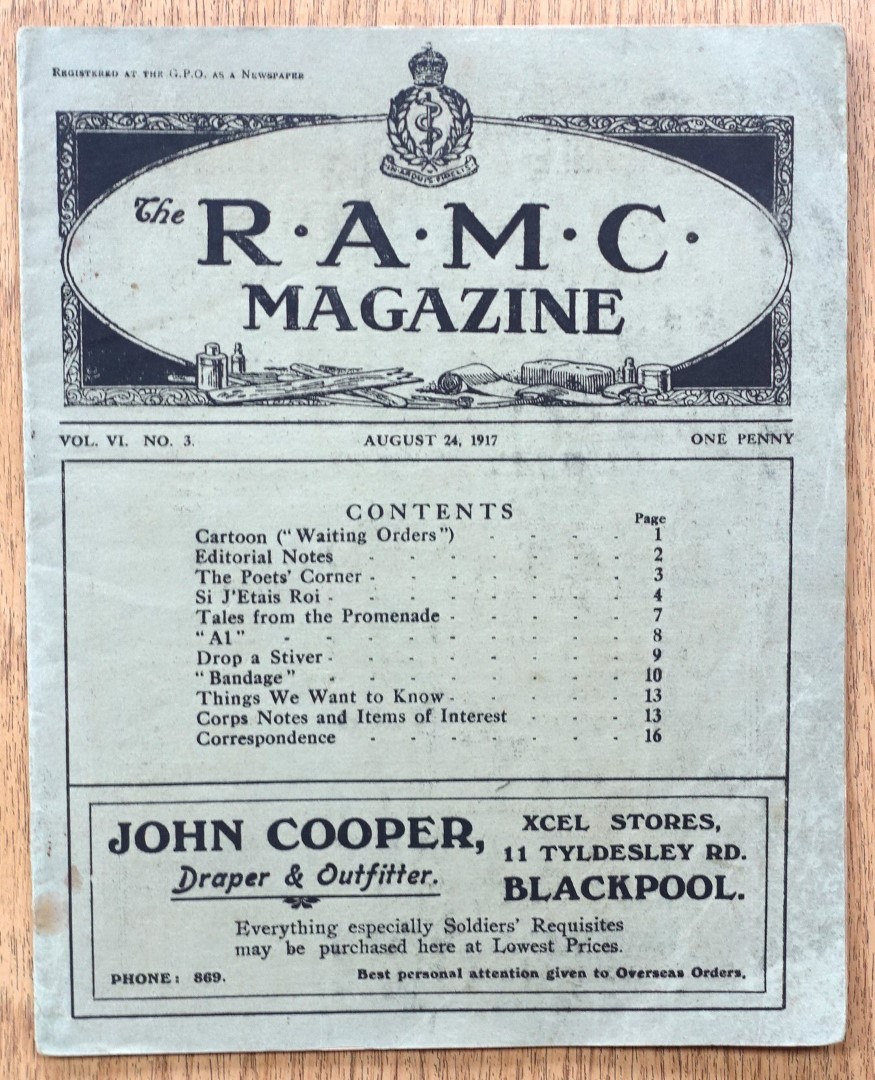 The RAMC Magazine: Vol. VI, No. 3: August 24, 1917