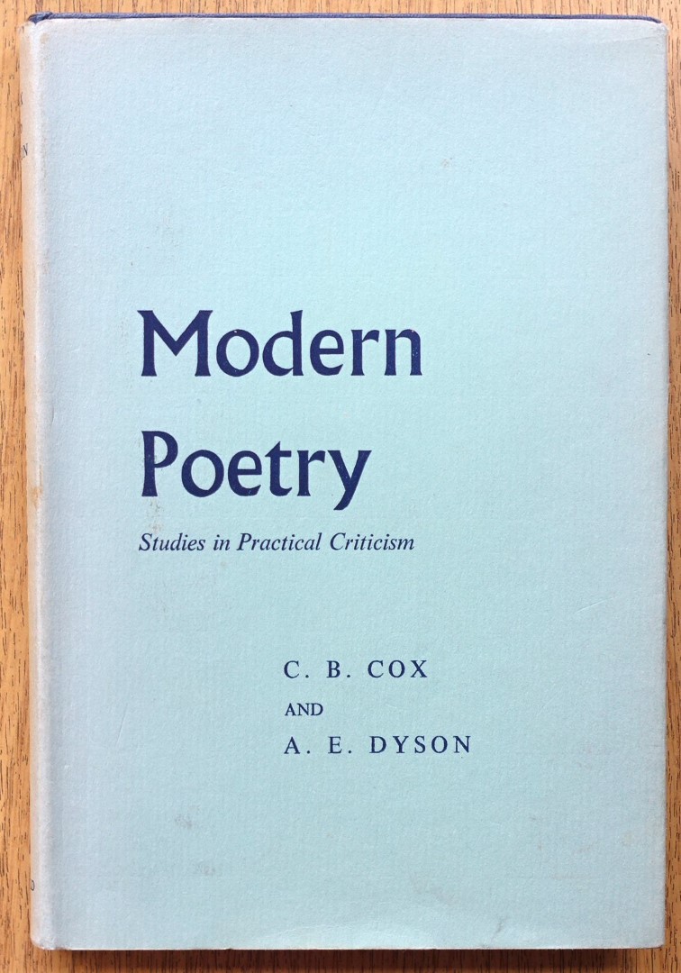 Modern Poetry: Studies in Practical Criticism