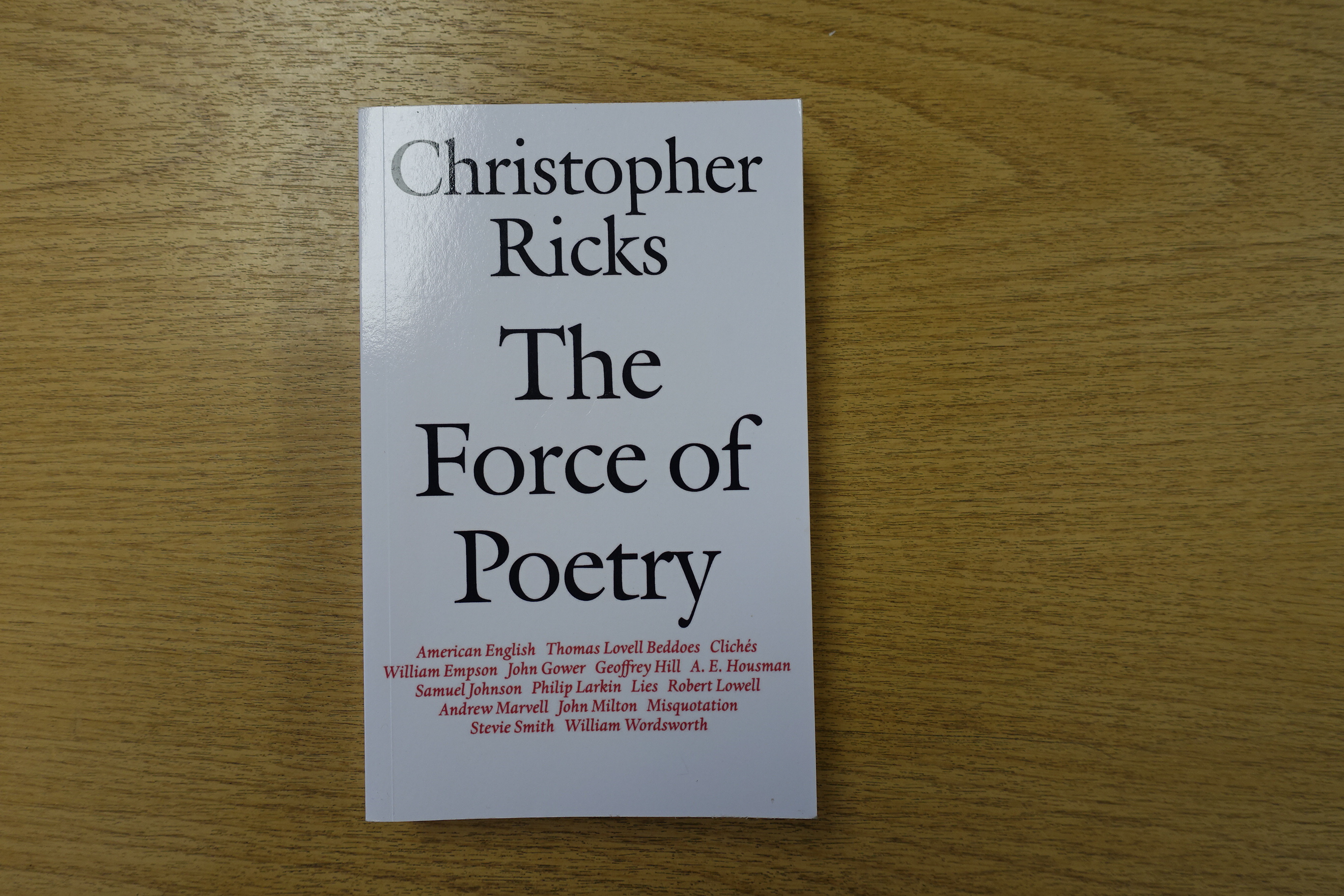 The Force of Poetry