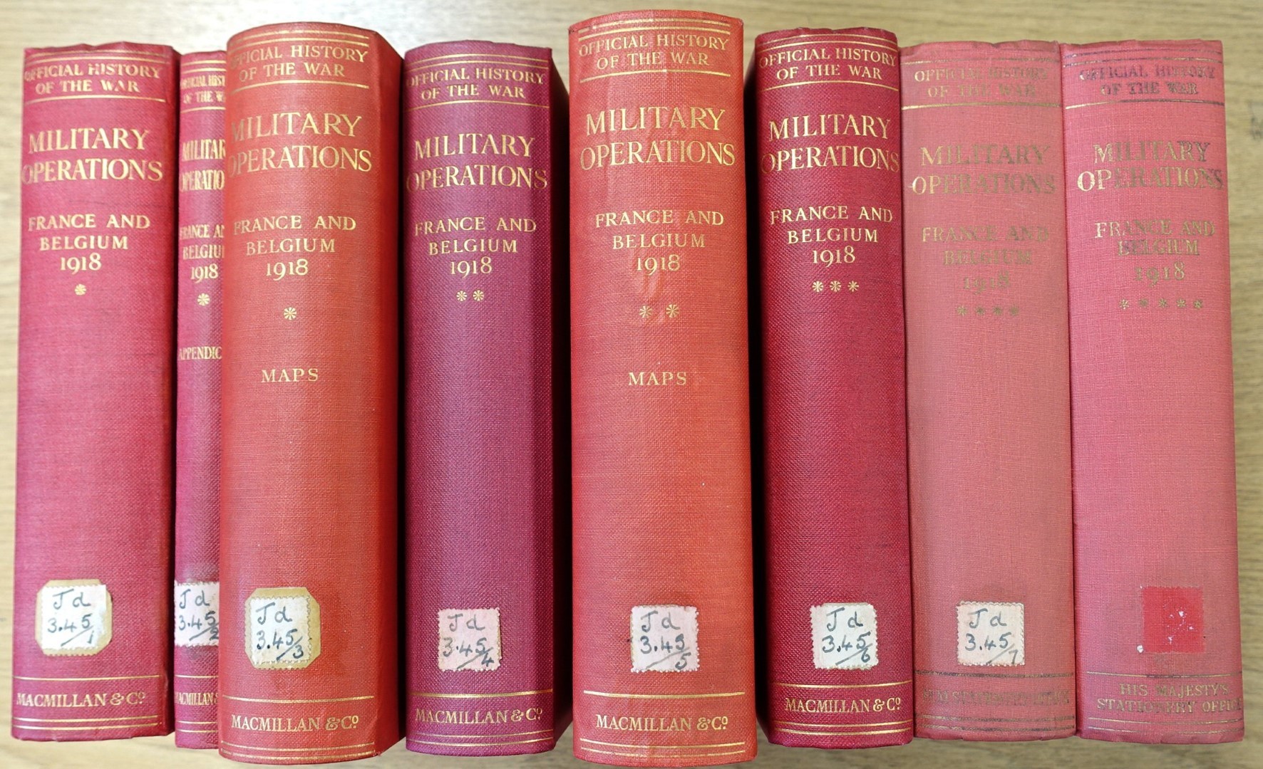 Official History of the War: Military Operations, France and Belgium, 1918: The German March Offensive and Its Preliminaries, Eight Volumes Complete