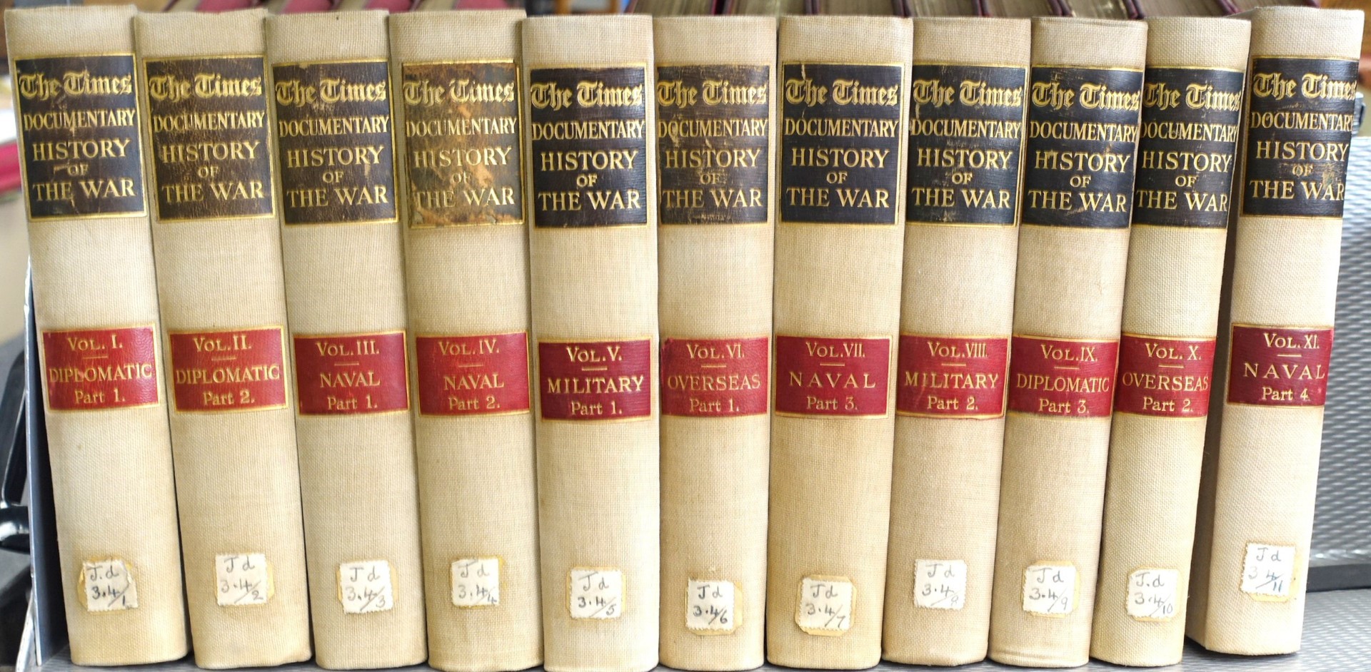 The Times Documentary History of the War, Volume I to XI Complete
