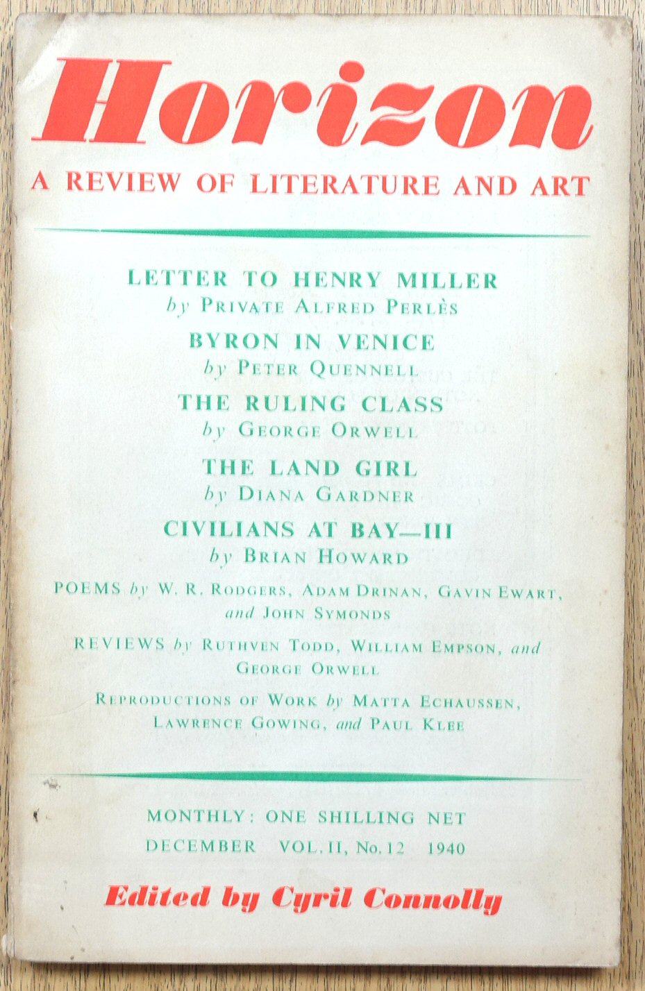 Horizon: Vol.II, No.12, December 1940