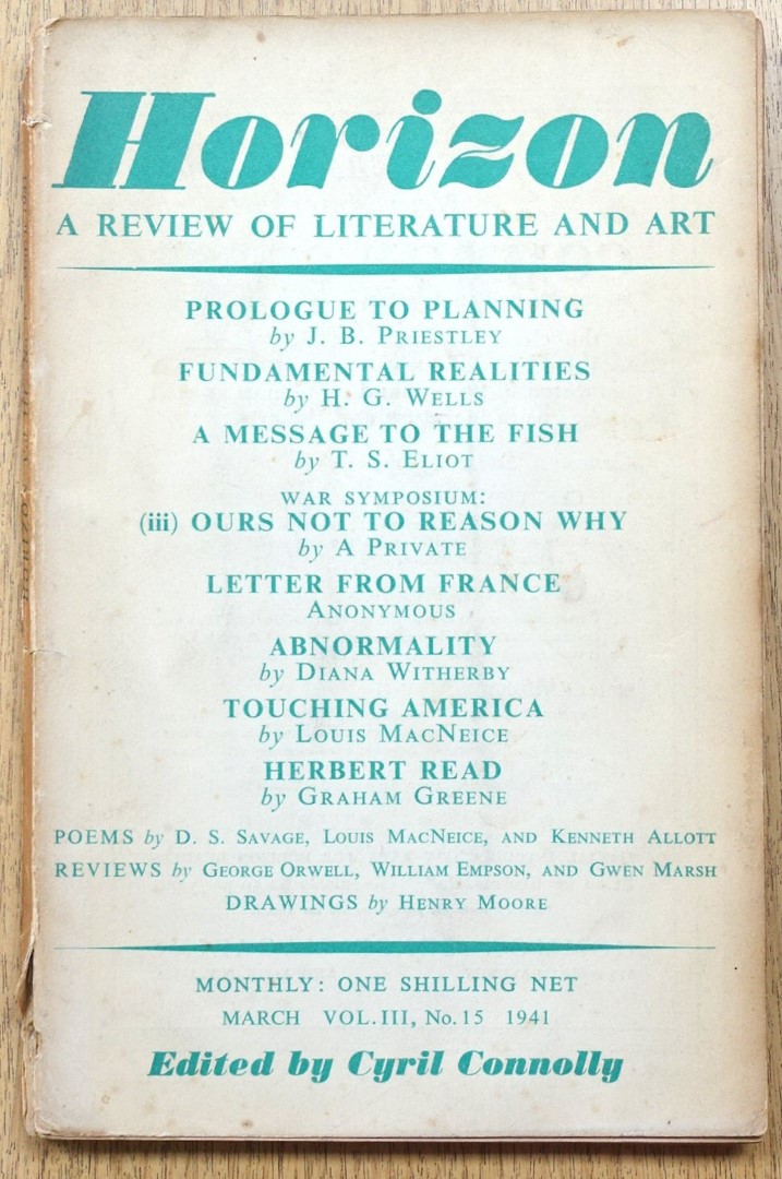 Horizon: Vol.III, No.15, March 1941